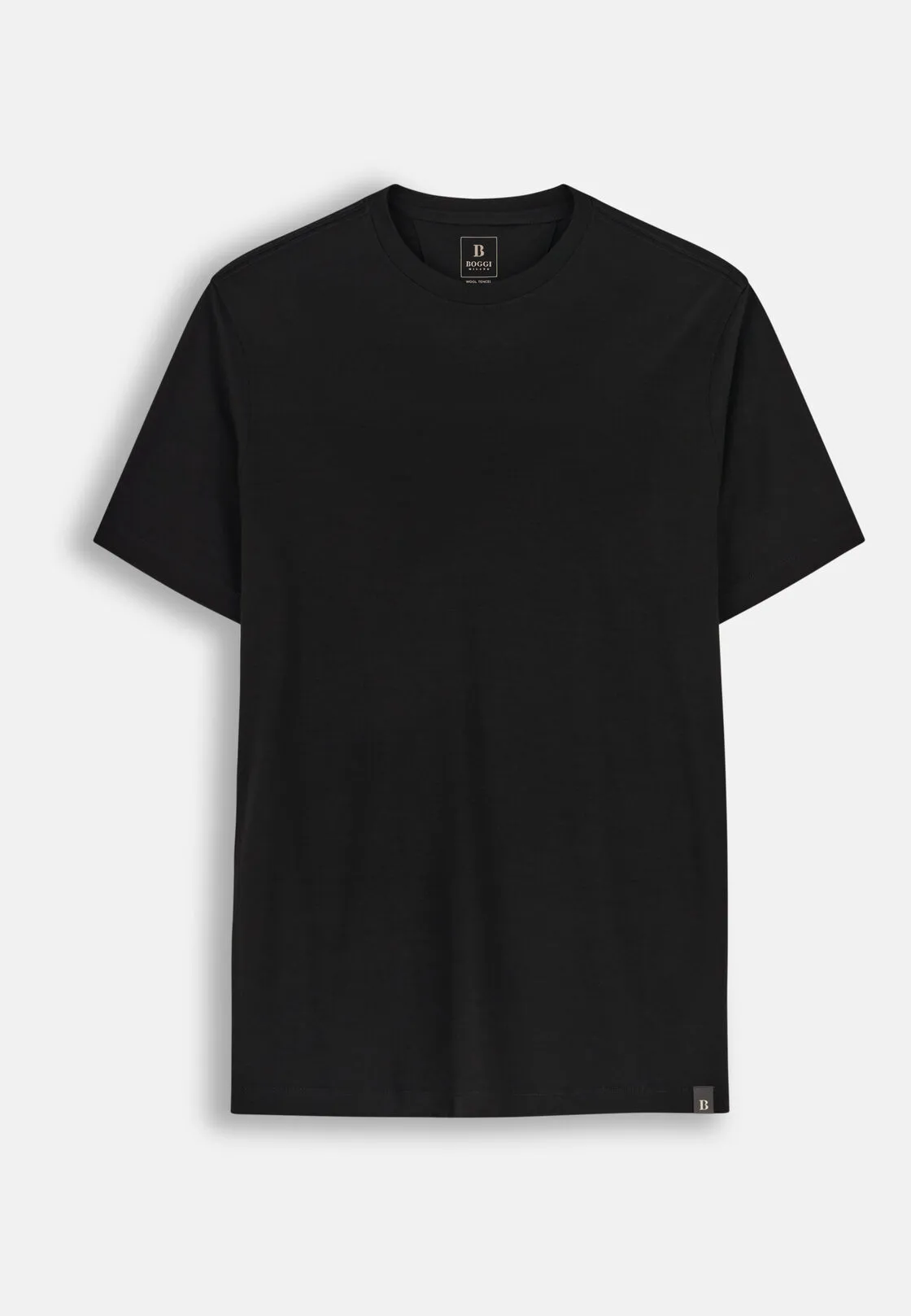 Boggi, T-shirt Jersey Misto Cotone Tencel, Uomo, Nero, Taglia: M - immagine 5