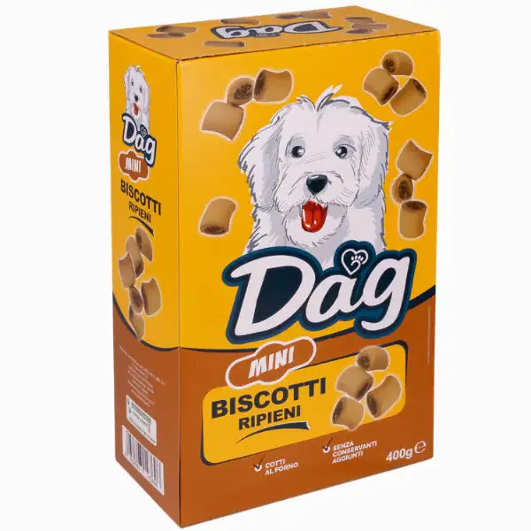 Dag Dog Adult Mini biscotti ripieni per cani 400 gr - immagine 1