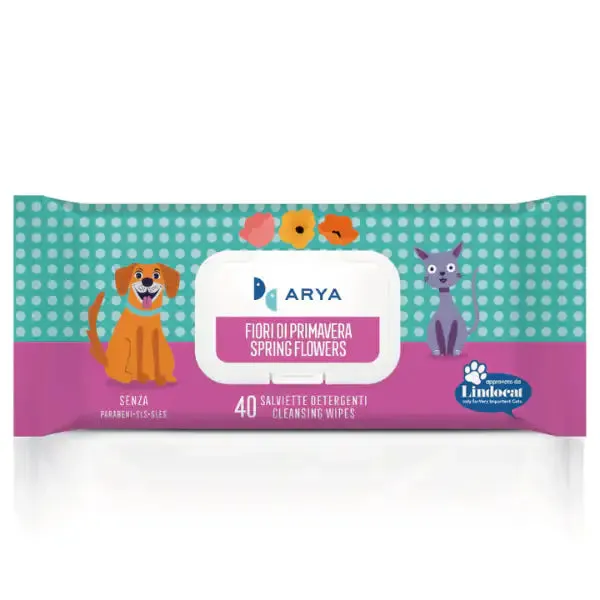 Arya salviette igieniche umidificate detergenti Multiuso 40 salviette Fiori di primavera - confezione da 6 pezzi - immagine 1