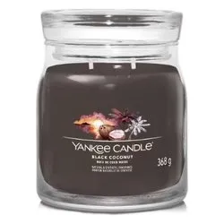 Candela profumata Black coconut (9,3x11,4cm) Giara M 35-50 ore SIGNATURE Nero 1701382E - immagine 1