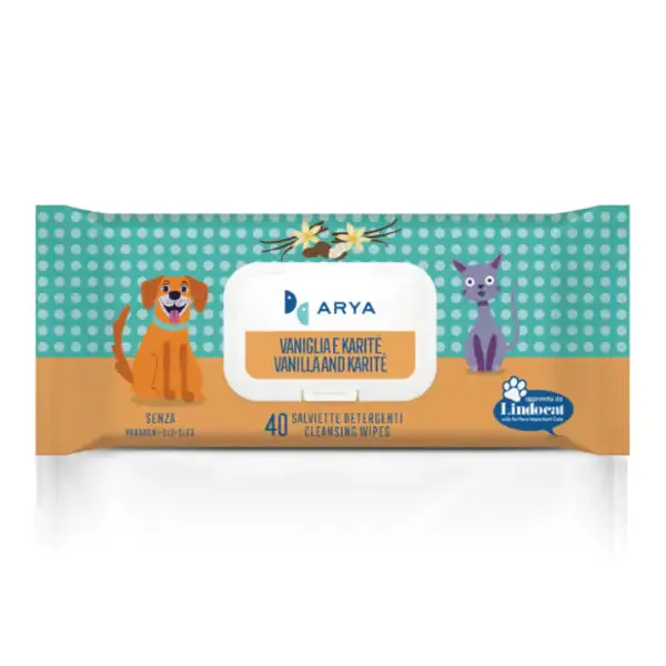Arya salviette igieniche umidificate detergenti Multiuso 40 salviette Vaniglia Karite - confezione da 6 pezzi - immagine 1