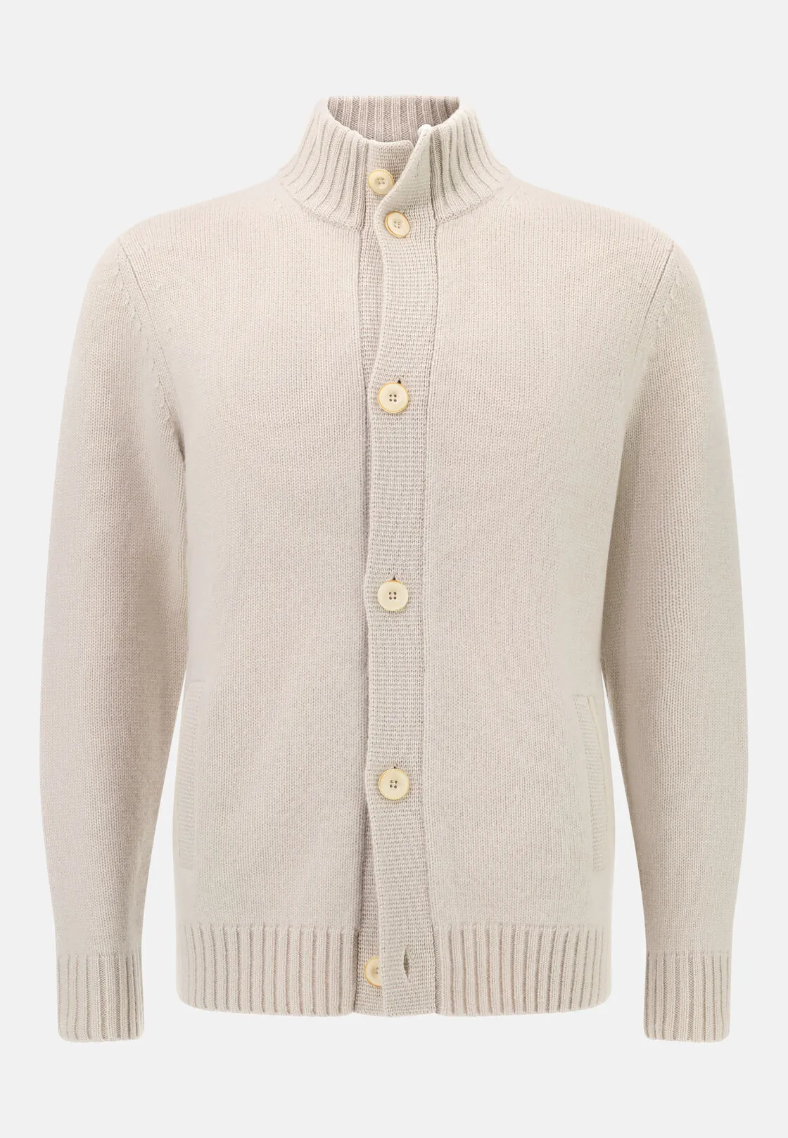 Boggi, Cardigan In Maglia In Cashmere, Uomo, Ghiaccio, Taglia: XL - immagine 5
