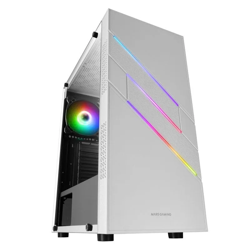 Mars Gaming MC-U3 Vetro temperato ARGB USB 3.0 Bianco - immagine 1