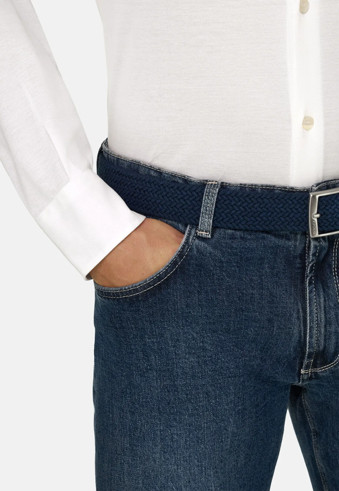 Boggi, Polo Camicia In Piquè Filo Di Scozia Slim Fit, Uomo, Bianco, Taglia: S - immagine 4
