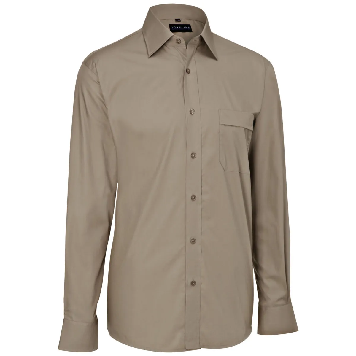JOBELINE Camicia da uomo Marco maniche lunghe; Taglia 37/38; tortora - immagine 1