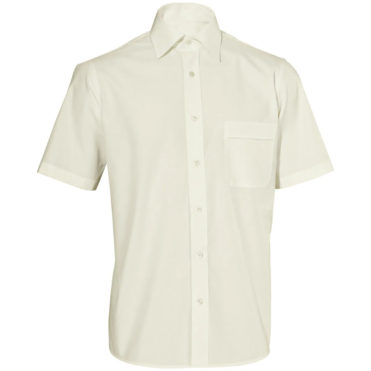 JOBELINE Camicia da uomo Marco maniche corte; Taglia 45/46; bianco crema - immagine 1