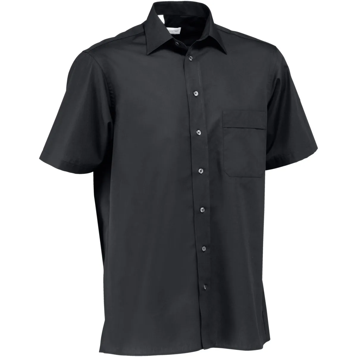 JOBELINE Camicia da uomo Marco maniche corte; Taglia 37/38; nero - immagine 1