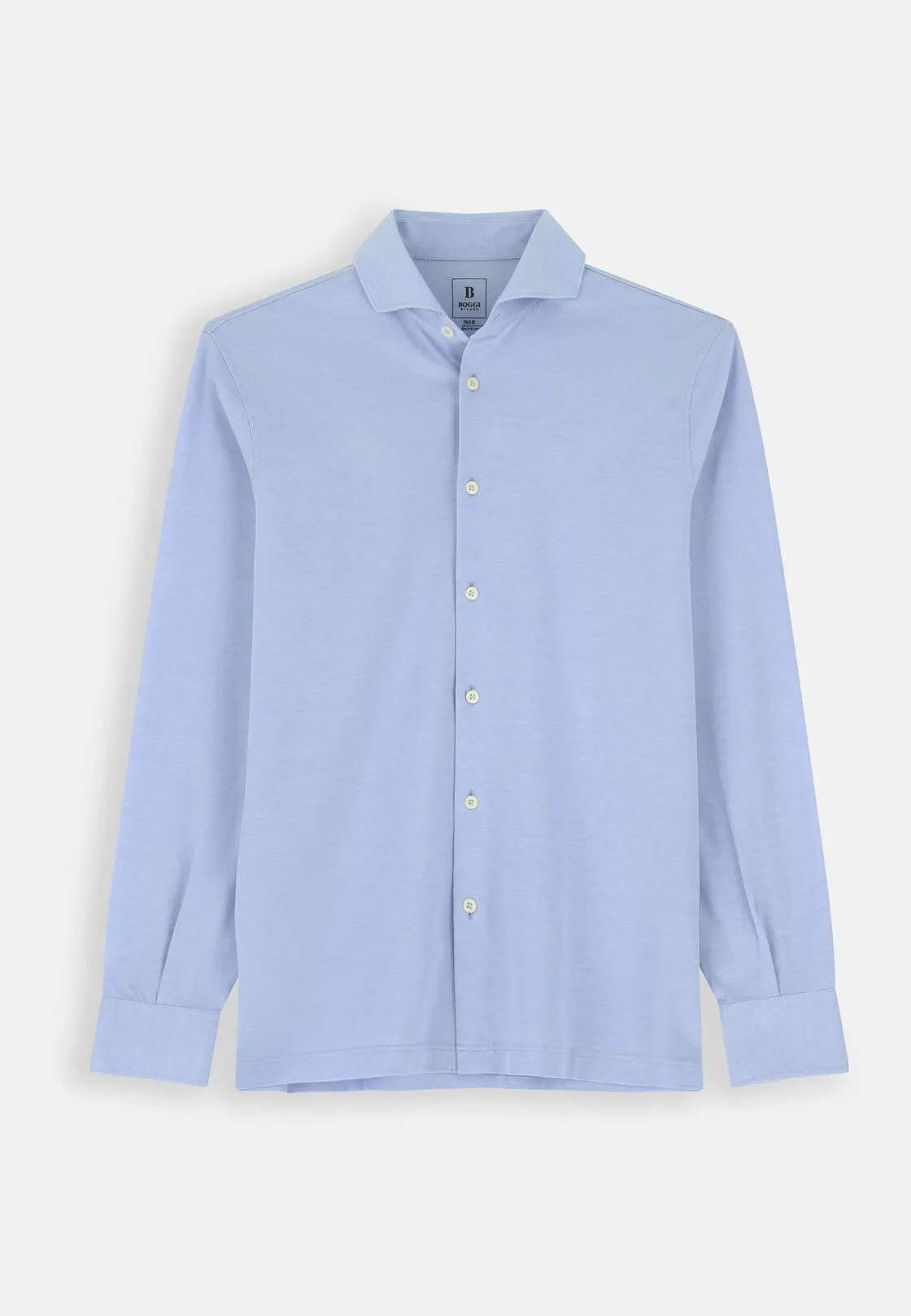 Boggi, Polo Camicia In Piquè Filo Di Scozia Slim Fit, Uomo, Azzurro, Taglia: XL - immagine 6