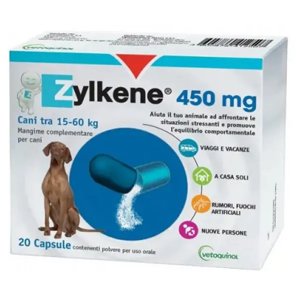 Vetoquinol Zylkene Neo Rilassante Compresse per cani e gatti 450 mg 20 Compresse - Integratori per gatti - immagine 1