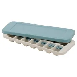 Formaghiaccio 14 cubetti Easy Release con coperchio (33,5x13x4cm) DUO Azzurro e Bianco 20199 - immagine 1