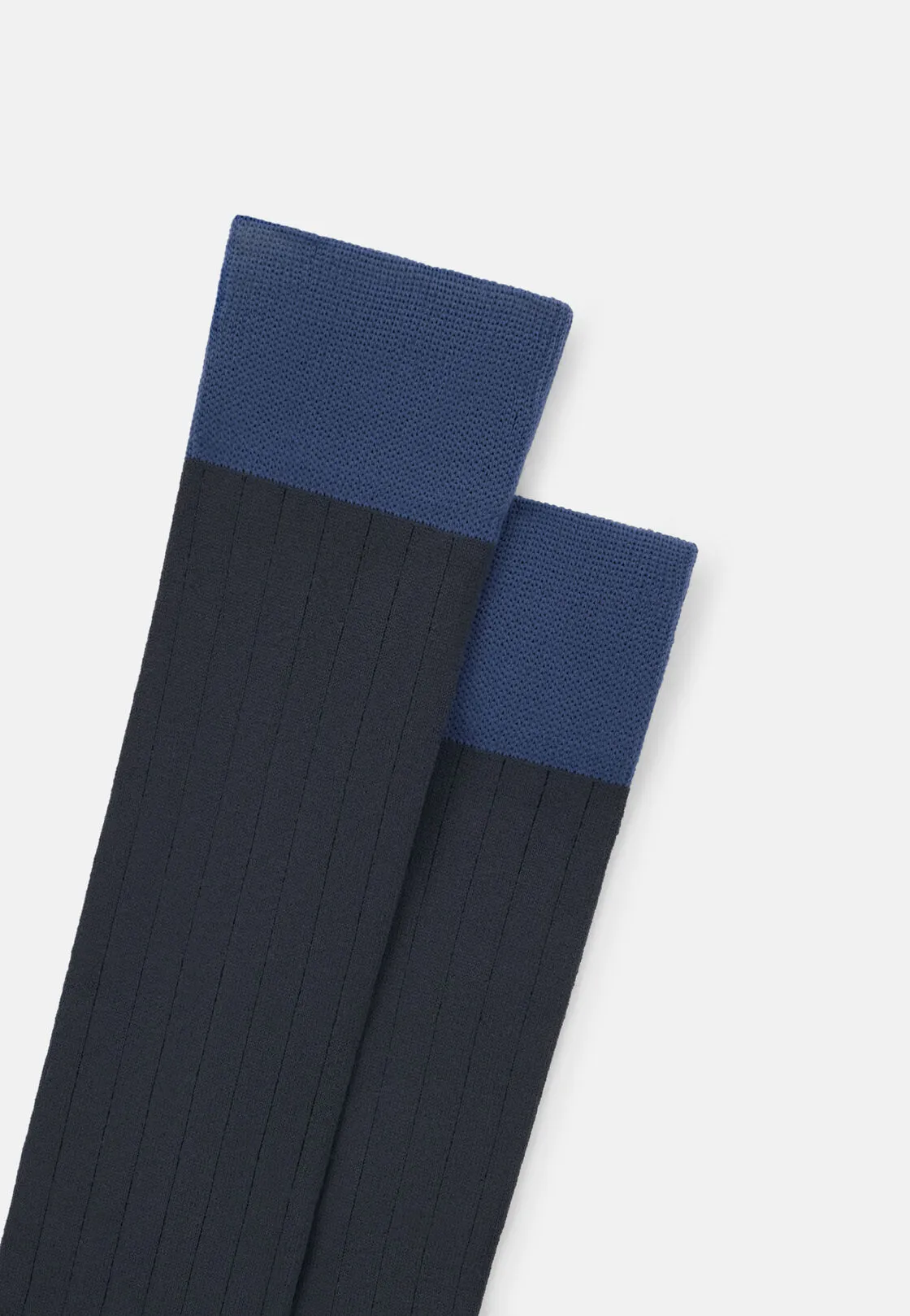 Boggi, Calze A Costa In Filato Performance, Uomo, Navy - immagine 3