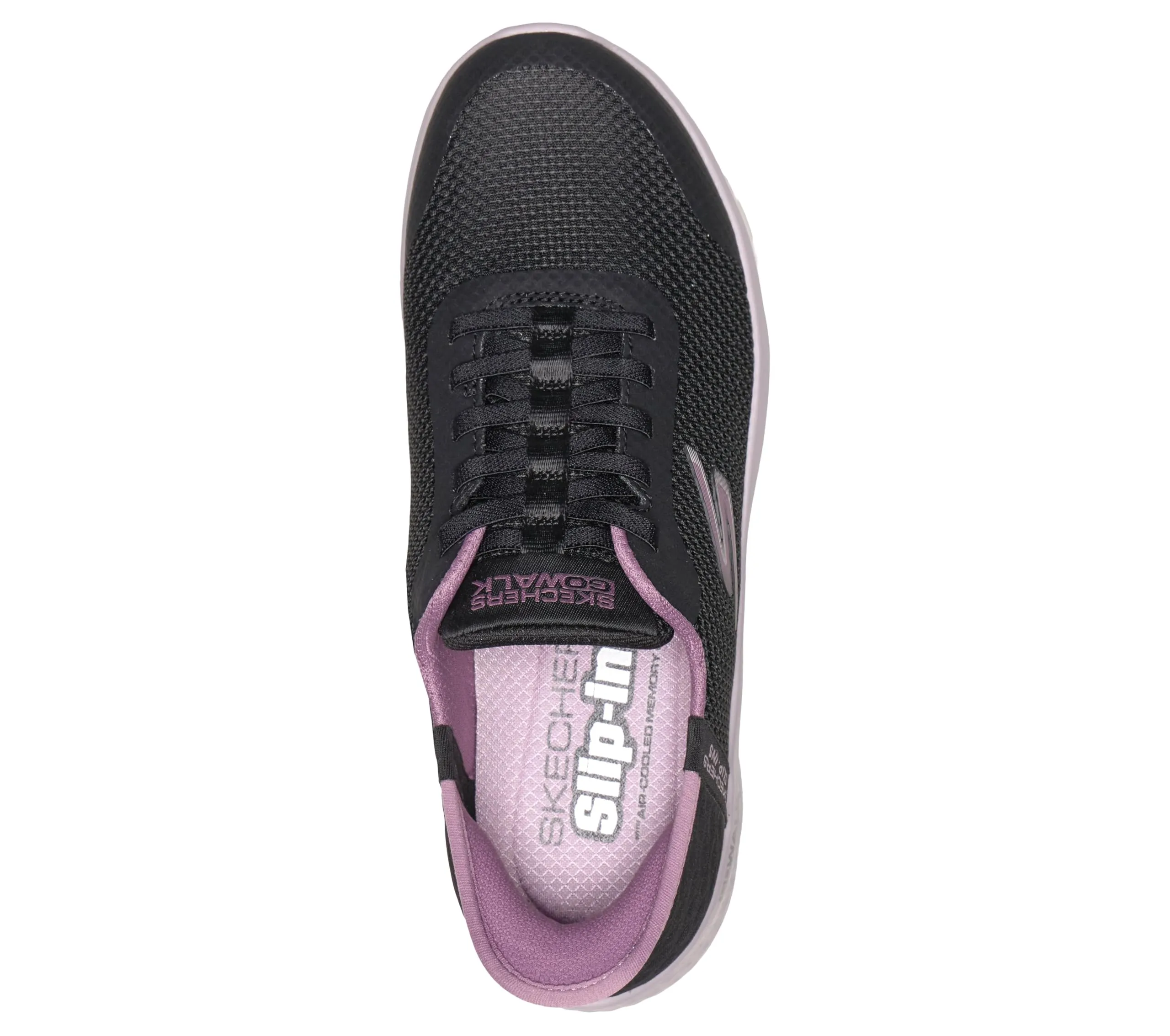 Skechers Donna Go Walk Flex Grand Entry Trainers, Black/Mauve, 42 EU - immagine 3