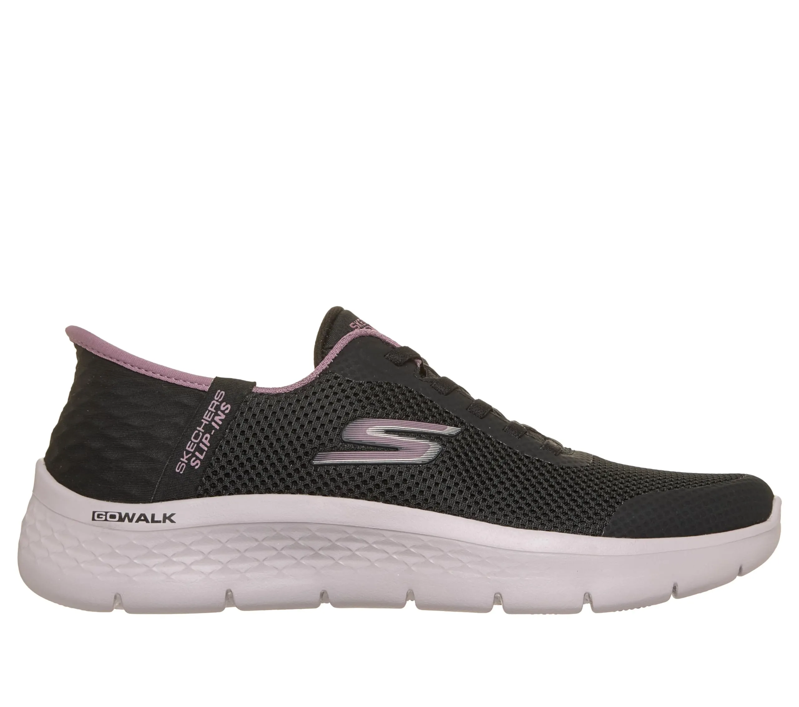 Skechers Donna Go Walk Flex Grand Entry Trainers, Black/Mauve, 42 EU - immagine 4