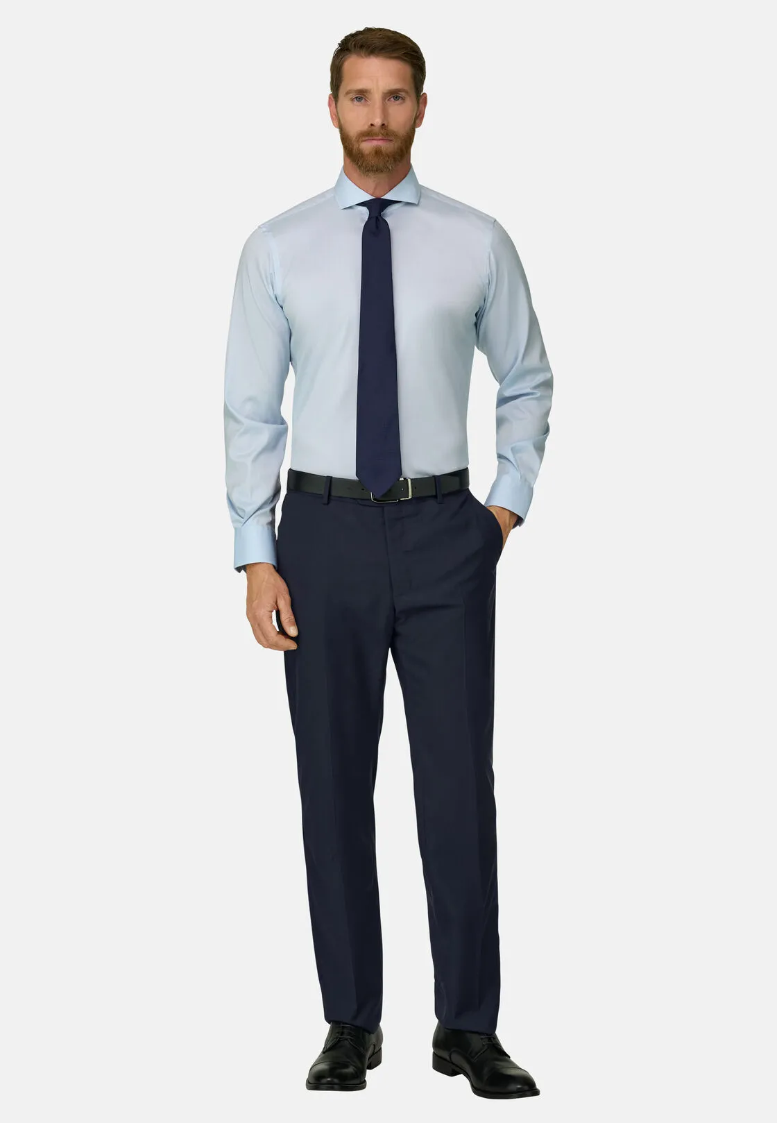 Boggi, Pantaloni In Lana B Aria, Uomo, Navy, Taglia: 46 - immagine 2