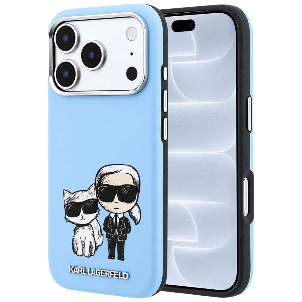 Custodia MagSafe per Apple iPhone 18 Pro / 17 Pro, Karl Lagerfeld, KC Bodies Sketch, Blu - immagine 1
