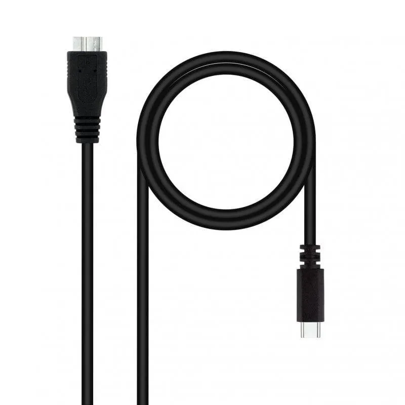 Cavo USB-C a Micro-USB 1m Nero Nanocable - immagine 1