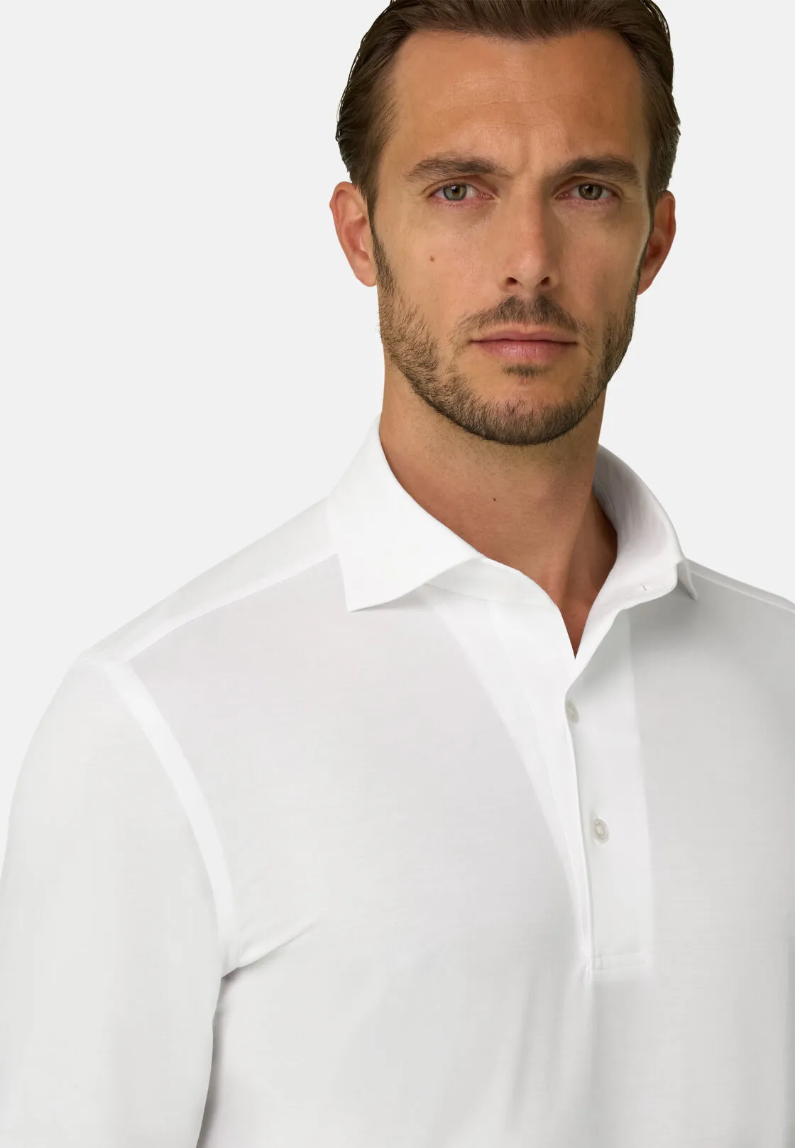 Boggi, Polo In Jersey Giapponese, Uomo, Bianco, Taglia: M - immagine 3
