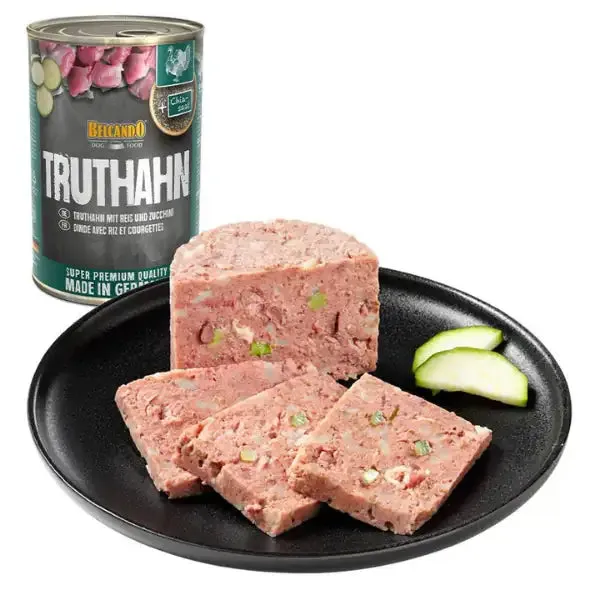 Belcando Quality Selection monoproteico Dog Adult All Breeds 400 gr Tacchino con riso e zucchine - confezione da 6 pezzi - Umido monoproteico cane - immagine 1