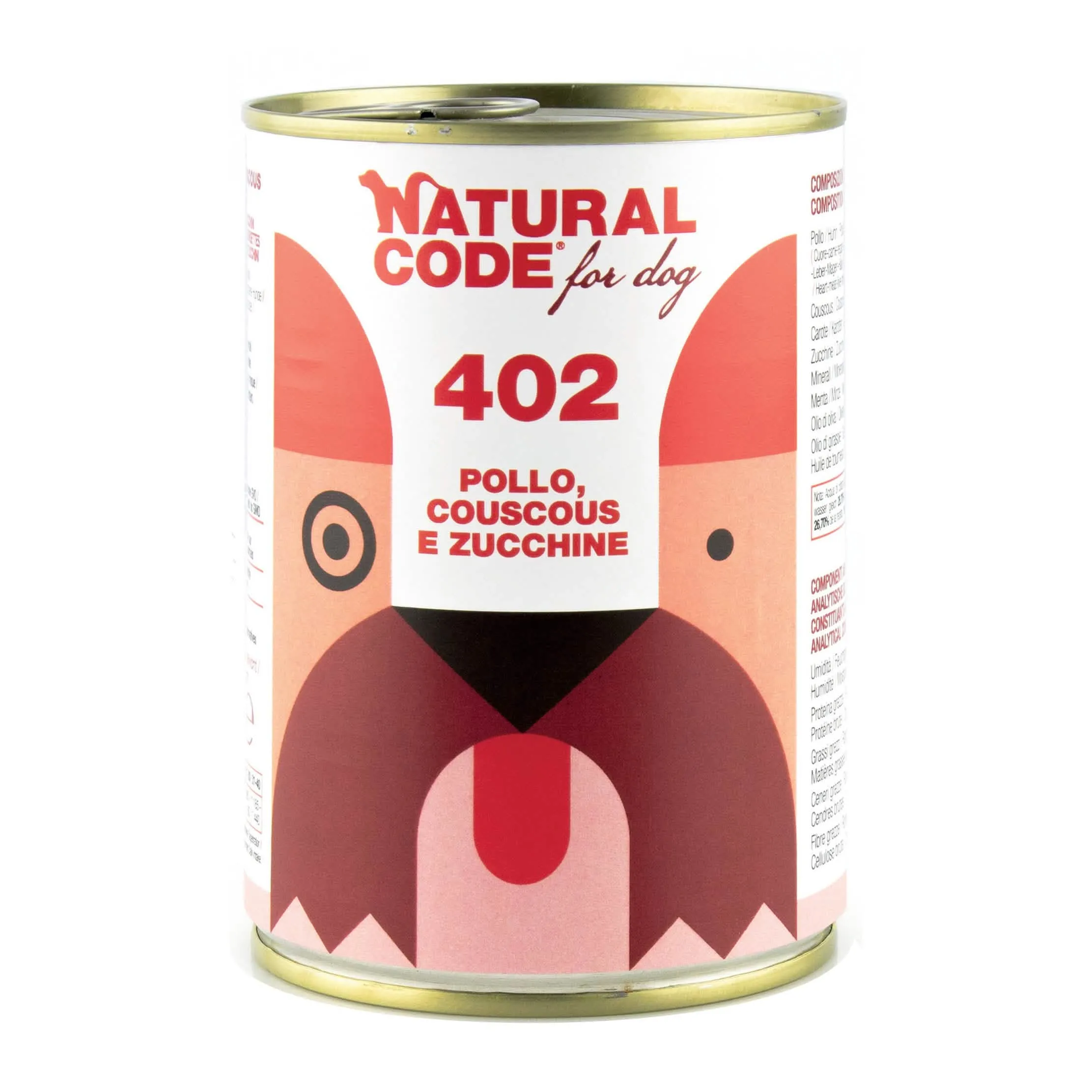 Natural code 402 for dog pollo couscous e zucchini - immagine 1