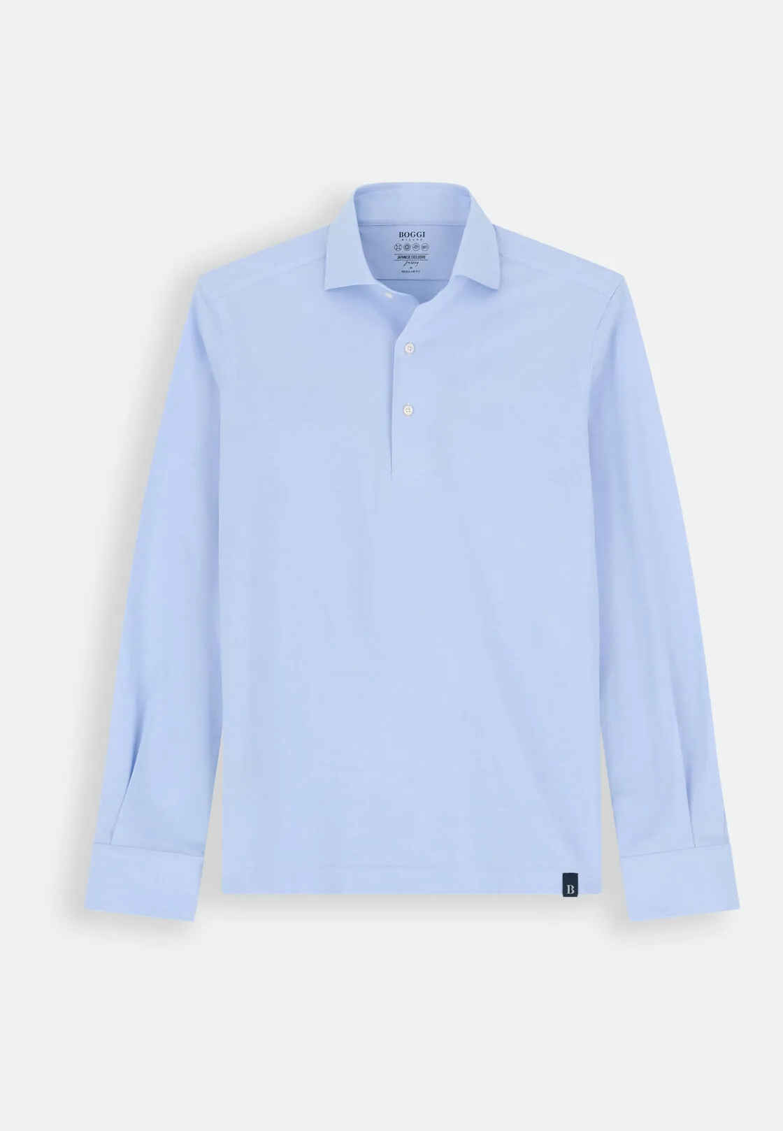 Boggi, Polo In Jersey Giapponese, Uomo, Azzurro, Taglia: M - immagine 5