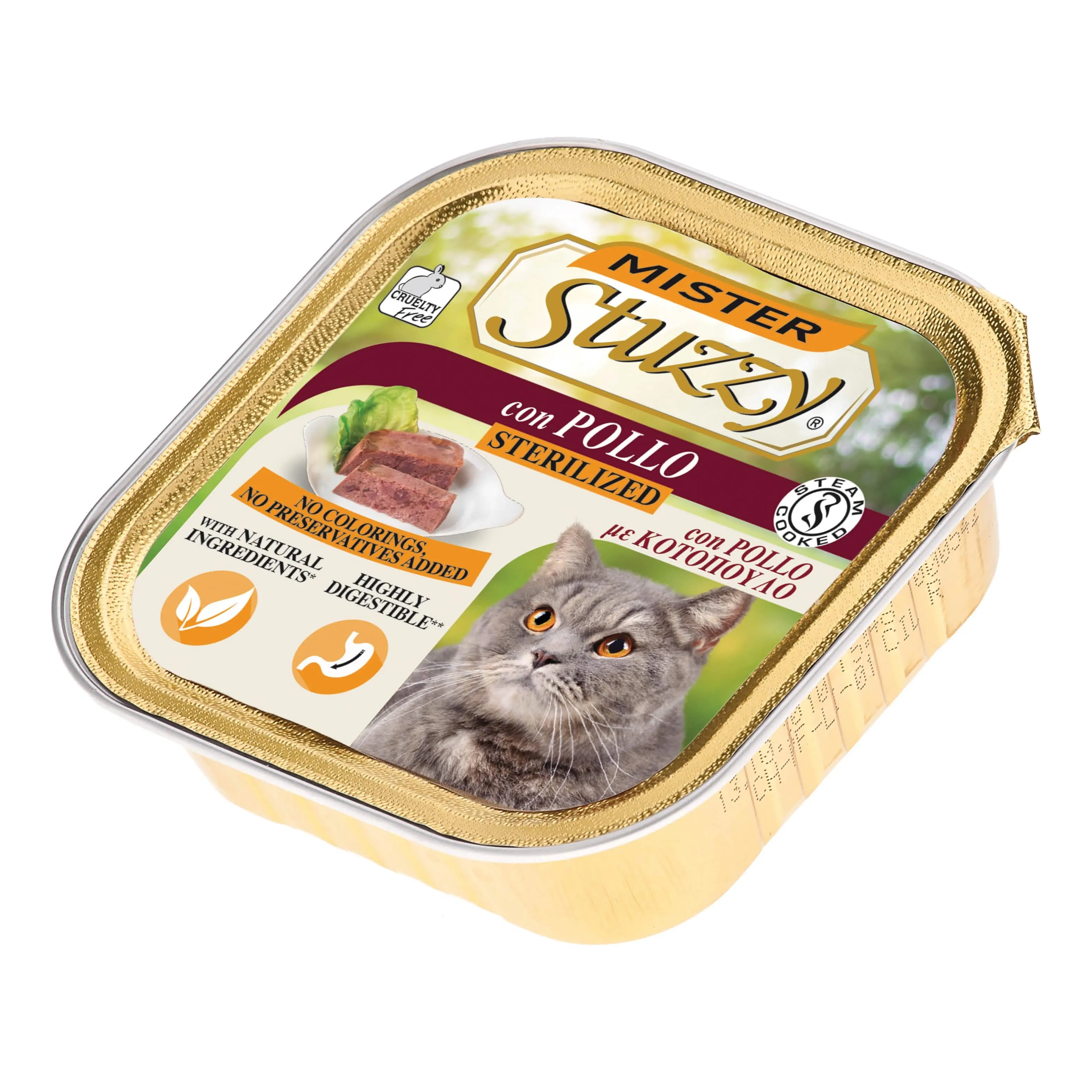 Mr stuzzy cat sterilized pollo 100 g - immagine 1