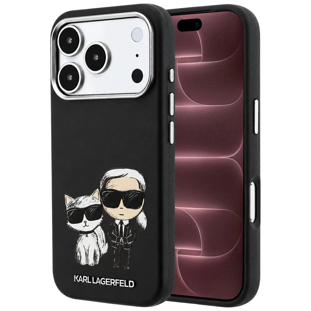 Custodia MagSafe per Apple iPhone 18 Pro Max / 17 Pro Max, Karl Lagerfeld, KC Bodies Sketch, Nera - immagine 1
