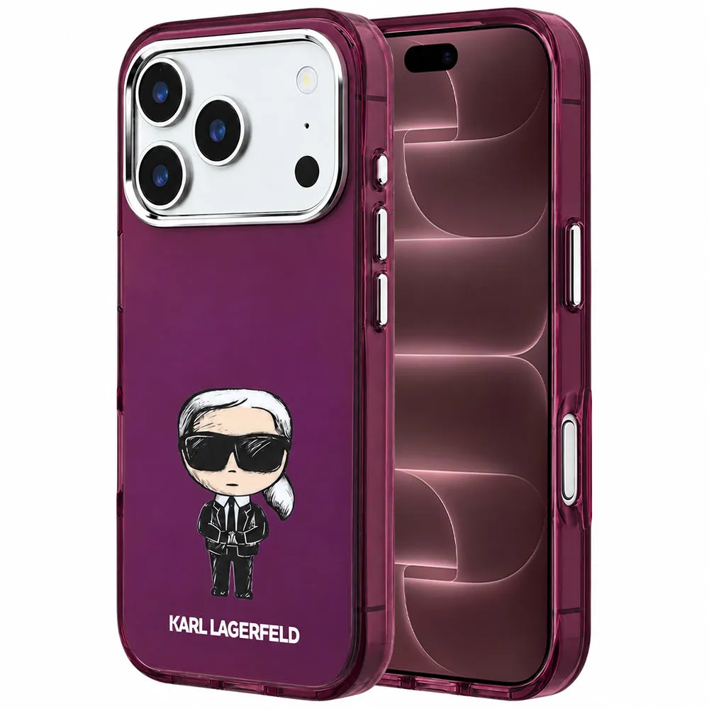 Custodia MagSafe per Apple iPhone 18 Pro Max / 17 Pro Max, Karl Lagerfeld, IML Ikonik Sketch Print, Vinaccia - immagine 1