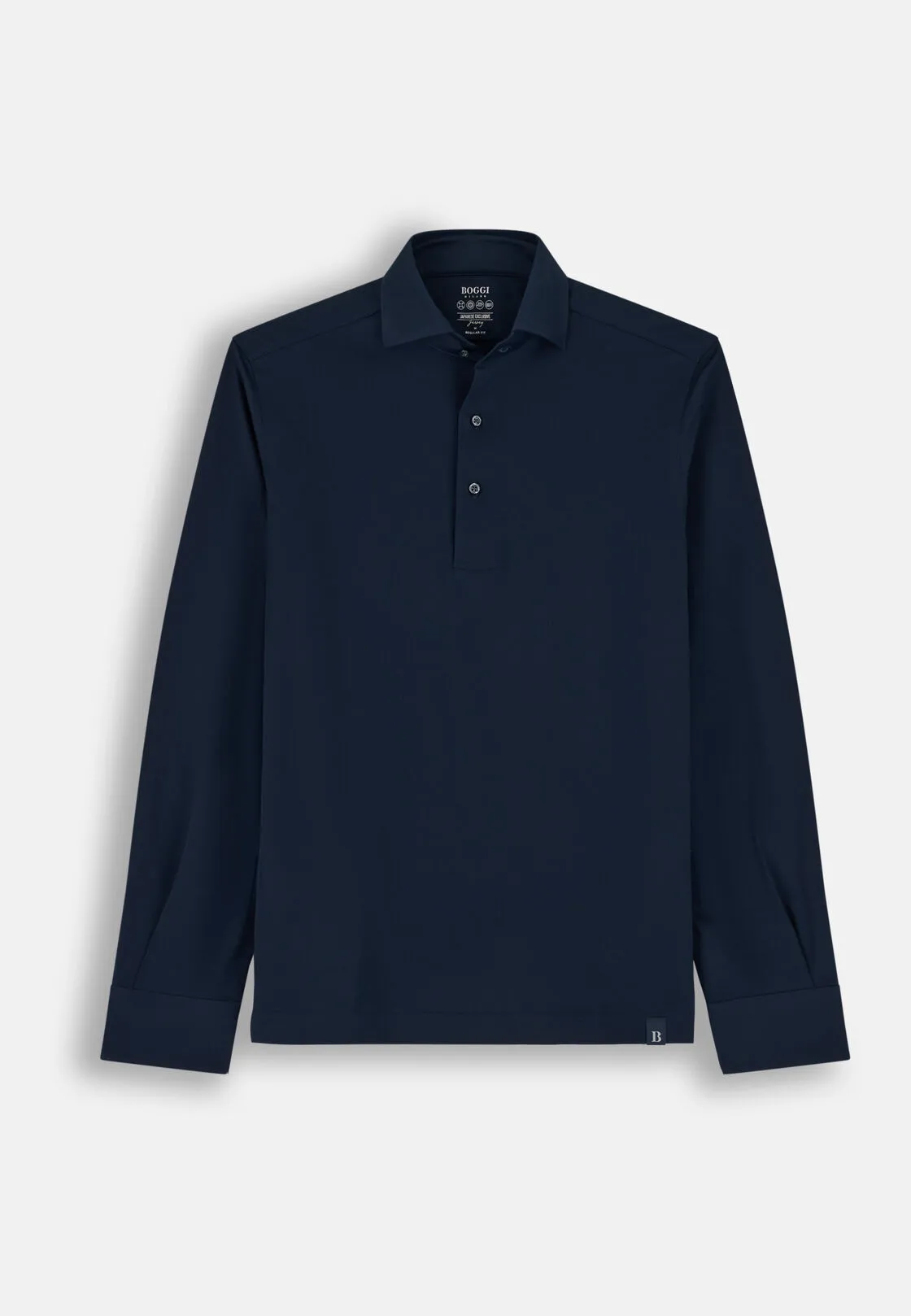 Boggi, Polo In Jersey Giapponese, Uomo, NAVY SCURO, Taglia: L - immagine 5