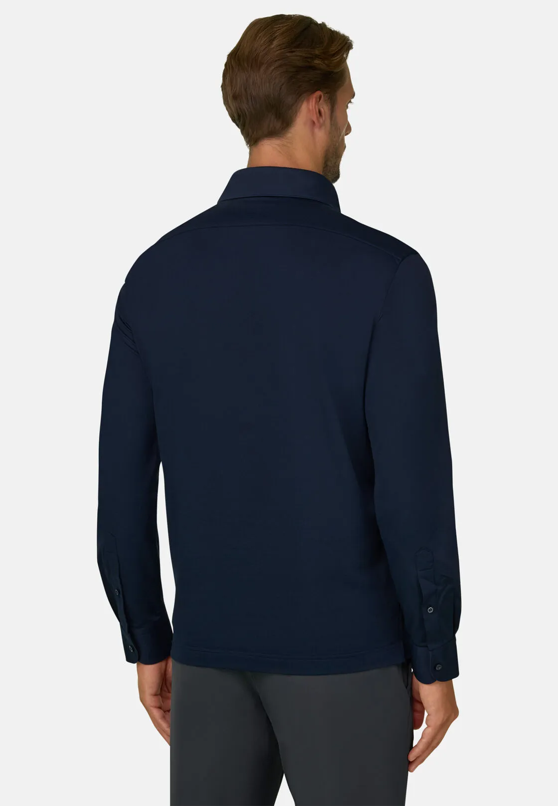 Boggi, Polo In Jersey Giapponese, Uomo, NAVY SCURO, Taglia: M - immagine 4