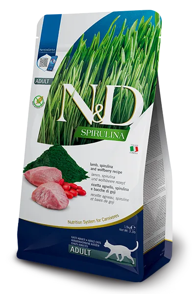 N&d spirulina lamb cat adult 1,5 kg - immagine 1