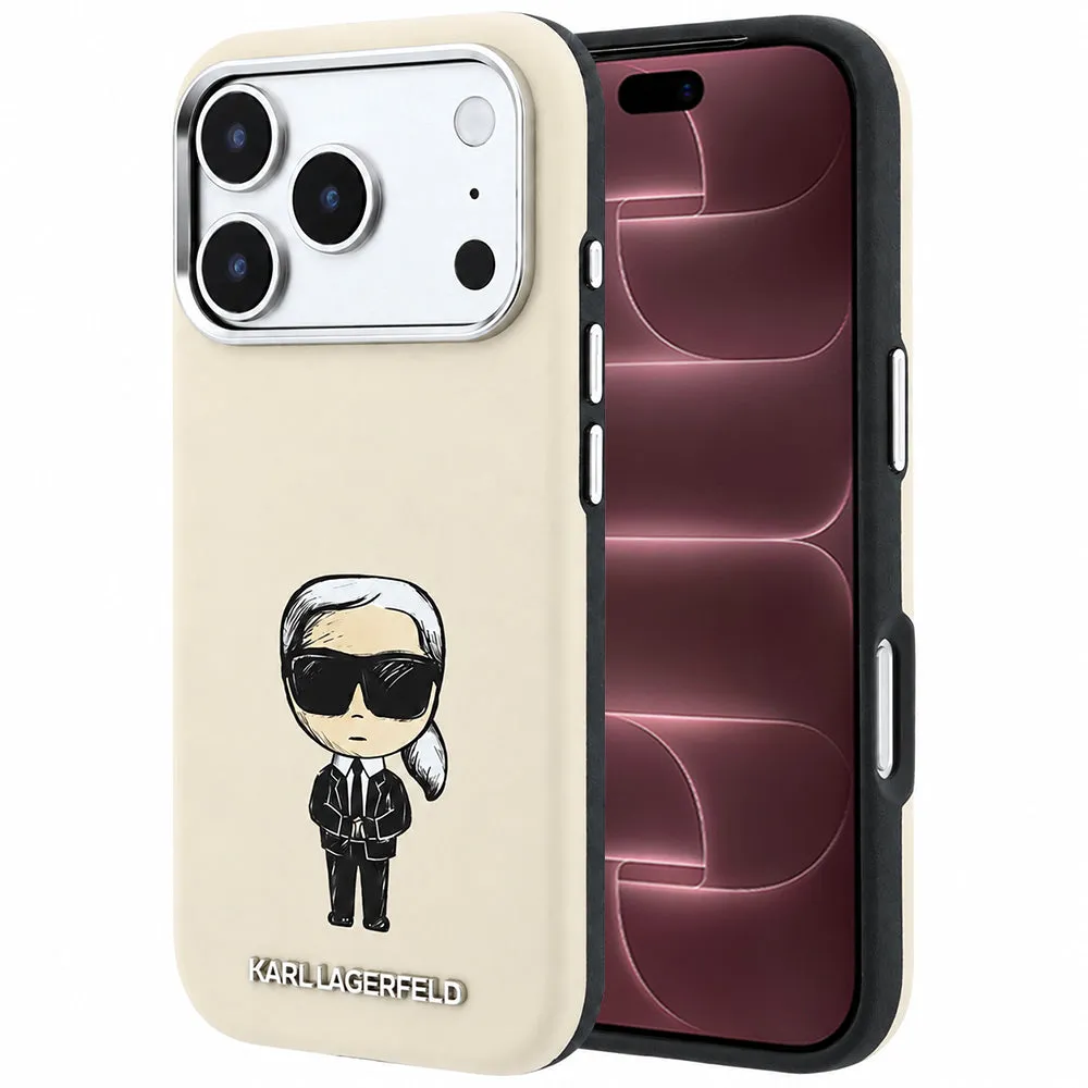 Custodia MagSafe per Apple iPhone 18 Pro Max / 17 Pro Max, Karl Lagerfeld, Ikonik Sketch, Beige - immagine 1