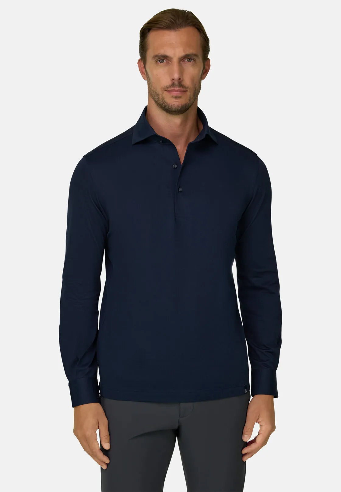 Boggi, Polo In Jersey Giapponese, Uomo, NAVY SCURO, Taglia: XS - immagine 1