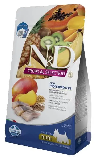N&d trop selection dog herrring adult mini 1,5 kg - immagine 1