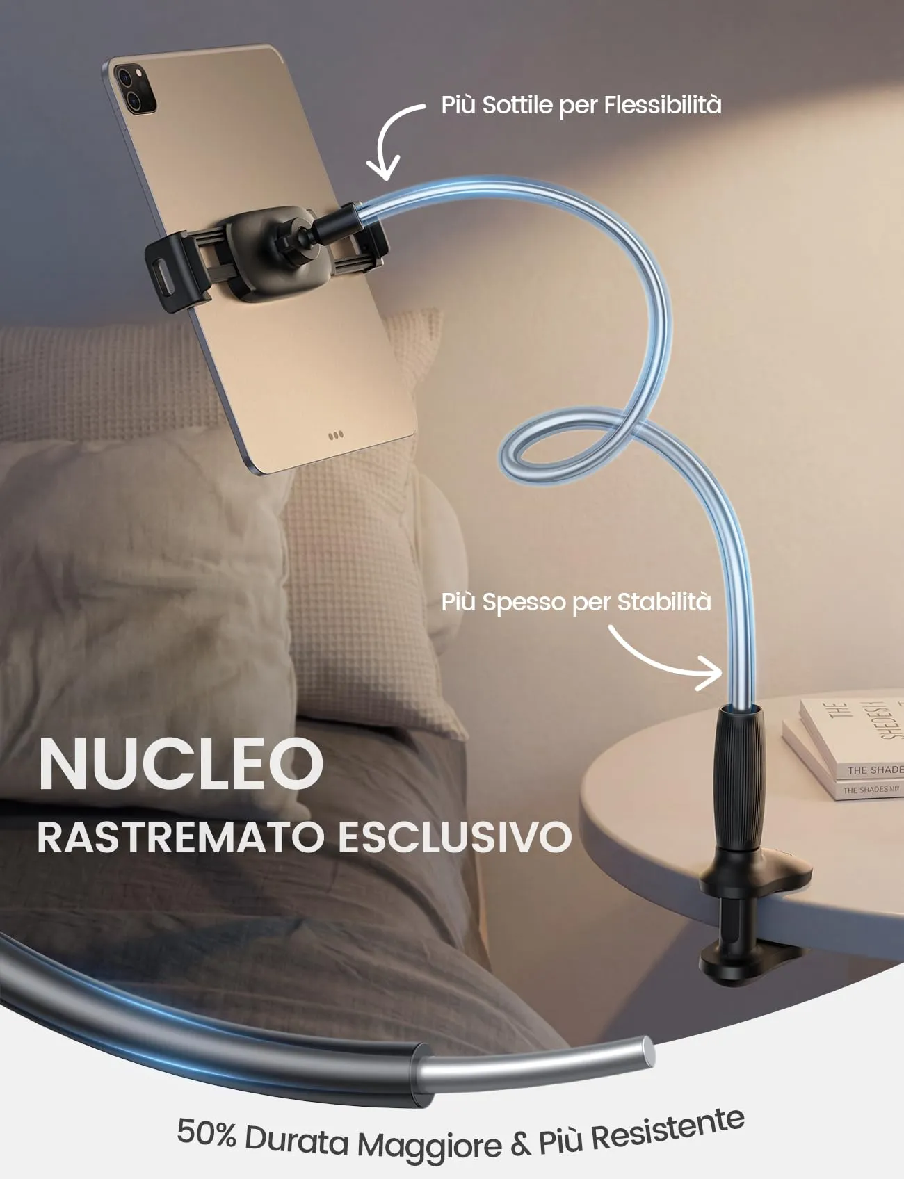 Lamicall Supporto Tablet con Collo di Cigno - [360° Rotazione] - immagine 2