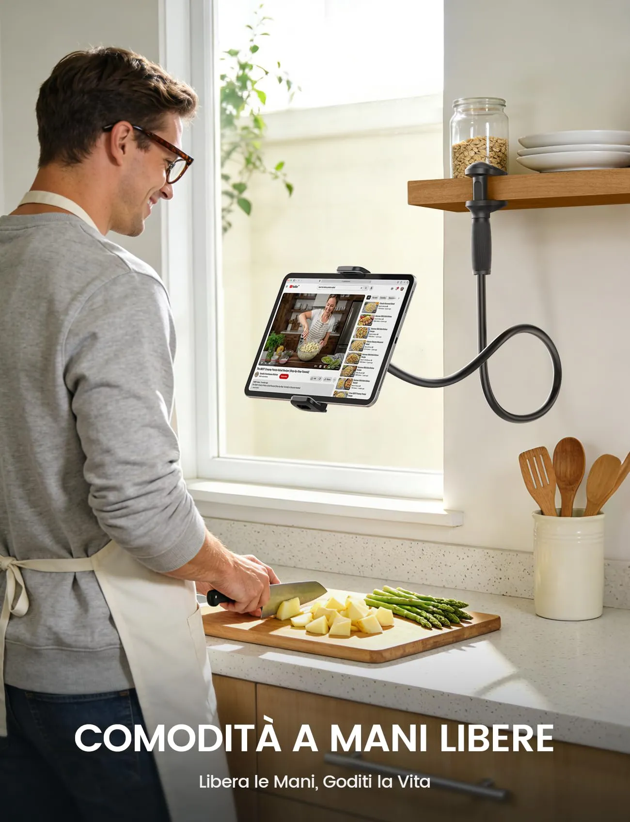 Lamicall Supporto Tablet con Collo di Cigno - [360° Rotazione] - immagine 5