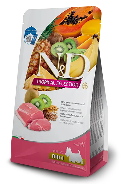 N&d dog tropical selection pork adult mini 1,5 kg - immagine 1