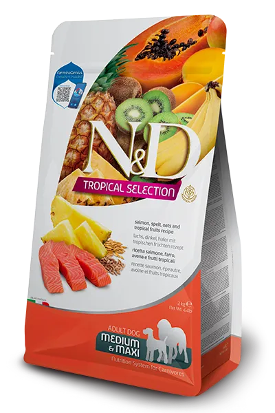 N&d dog tropical selection salmon adult med/max 2 kg - immagine 1