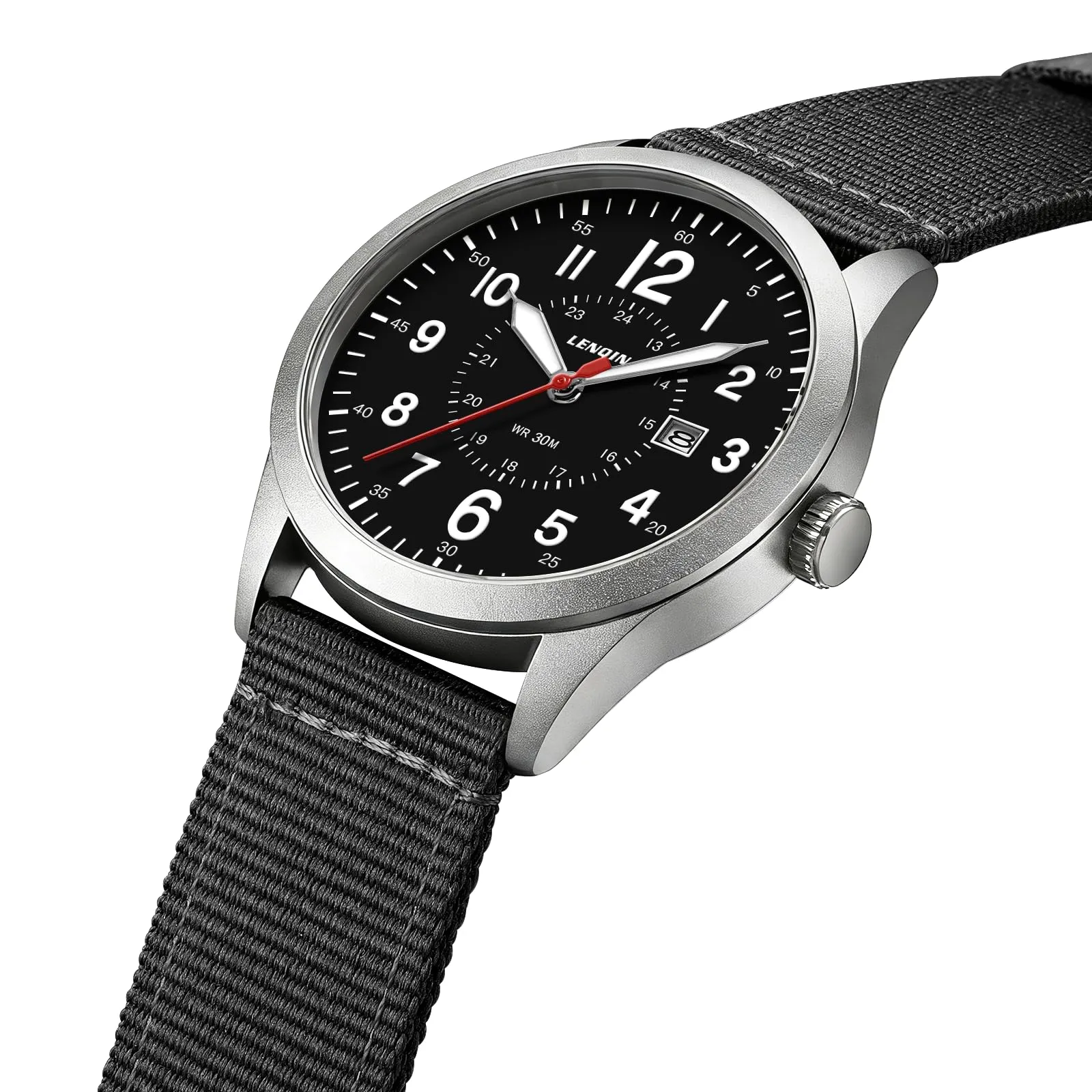 LN LENQIN Orologio Uomo Militare Analogico Quarzo Impermeabile - immagine 3