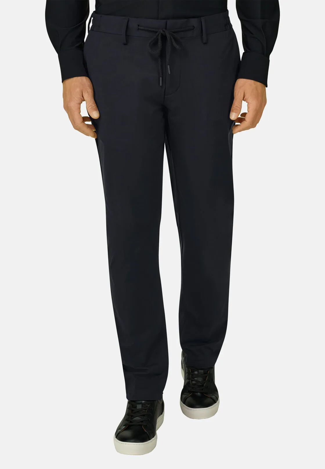 Boggi, Pantaloni In Nylon Elasticizzato B Tech, Uomo, Nero, Taglia: 52 - immagine 1