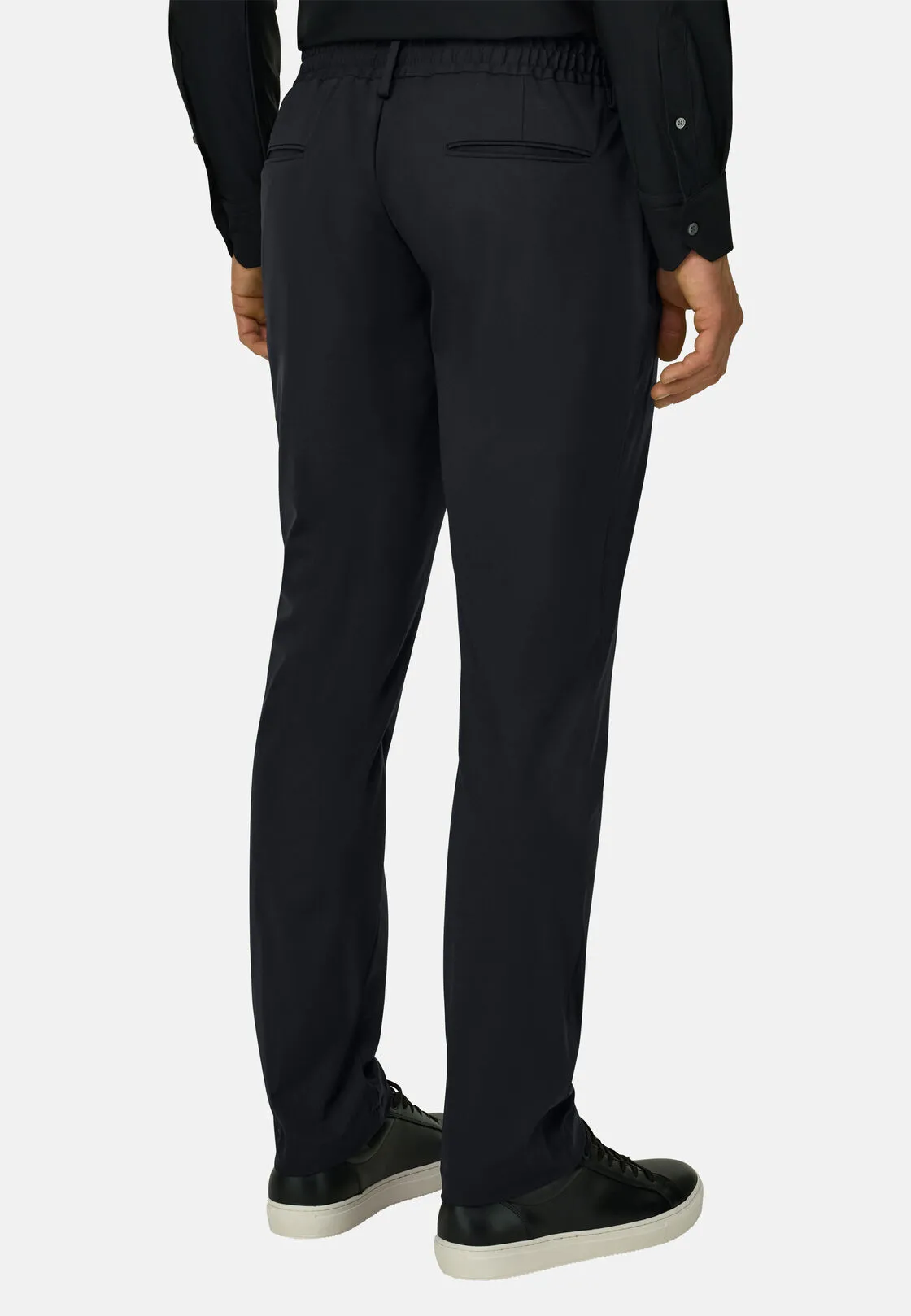 Boggi, Pantaloni In Nylon Elasticizzato B Tech, Uomo, Nero, Taglia: 52 - immagine 5