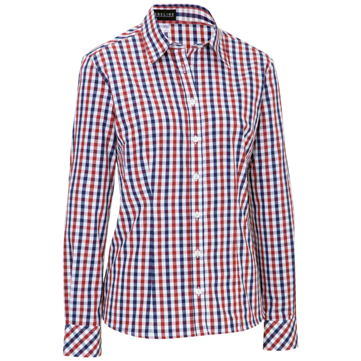 JOBELINE Camicetta Bailey maniche lunghe; Taglia 46; bianco/rosso/blu - immagine 1