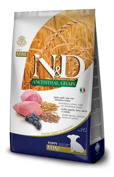 N&d low grain dog lamb & blueberry puppy mini 7 kg - immagine 1