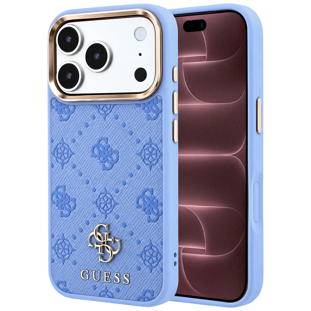 Custodia MagSafe per Apple iPhone 18 Pro Max / 17 Pro Max, Guess, Peony 4G Small Logo, Blu - immagine 1