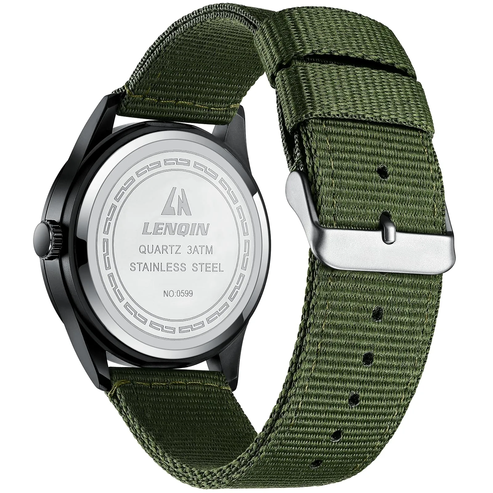 LN LENQIN Orologio Uomo Militare Analogico Quarzo Impermeabile - immagine 2