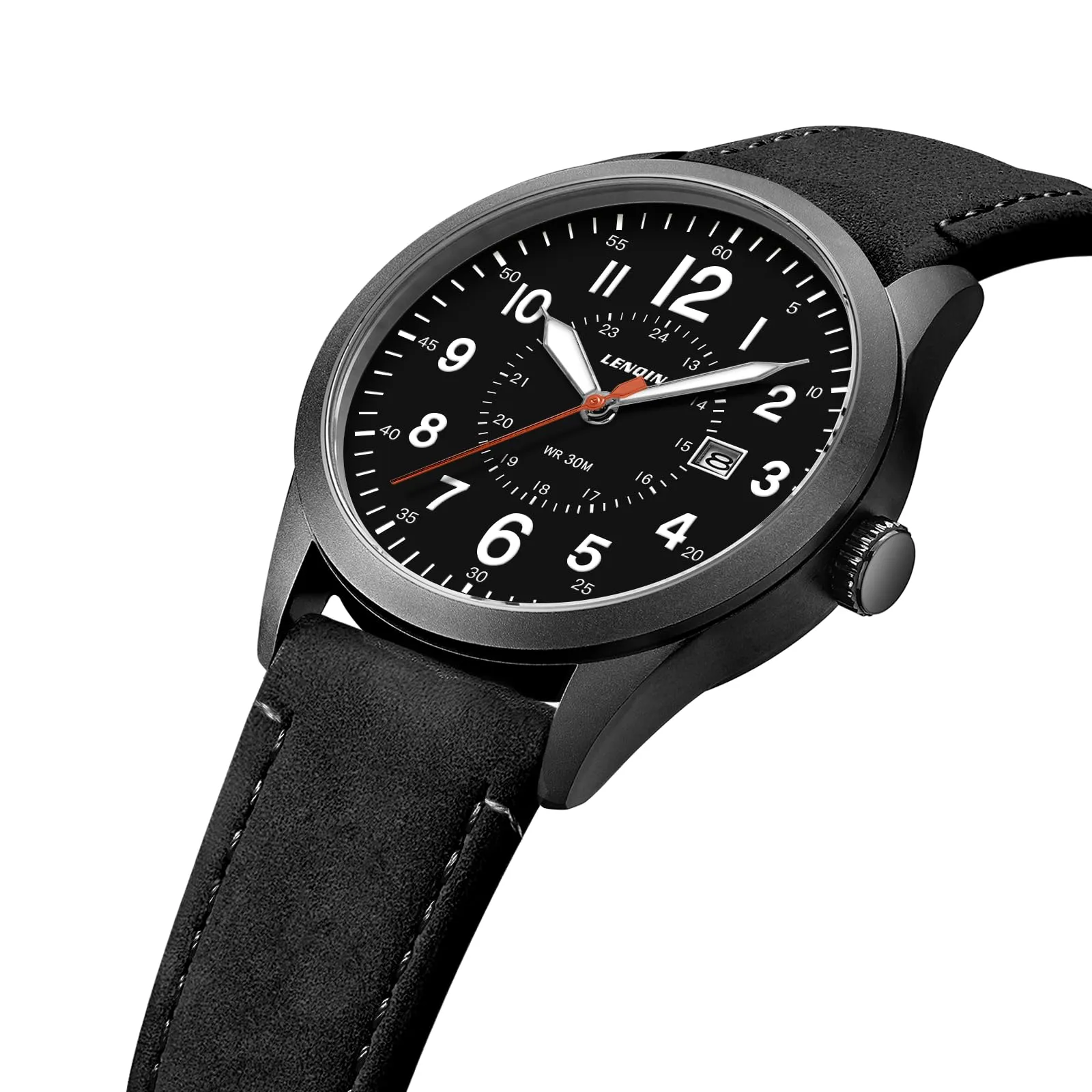 LN LENQIN Orologio Uomo Militare Analogico Quarzo Impermeabile - immagine 3