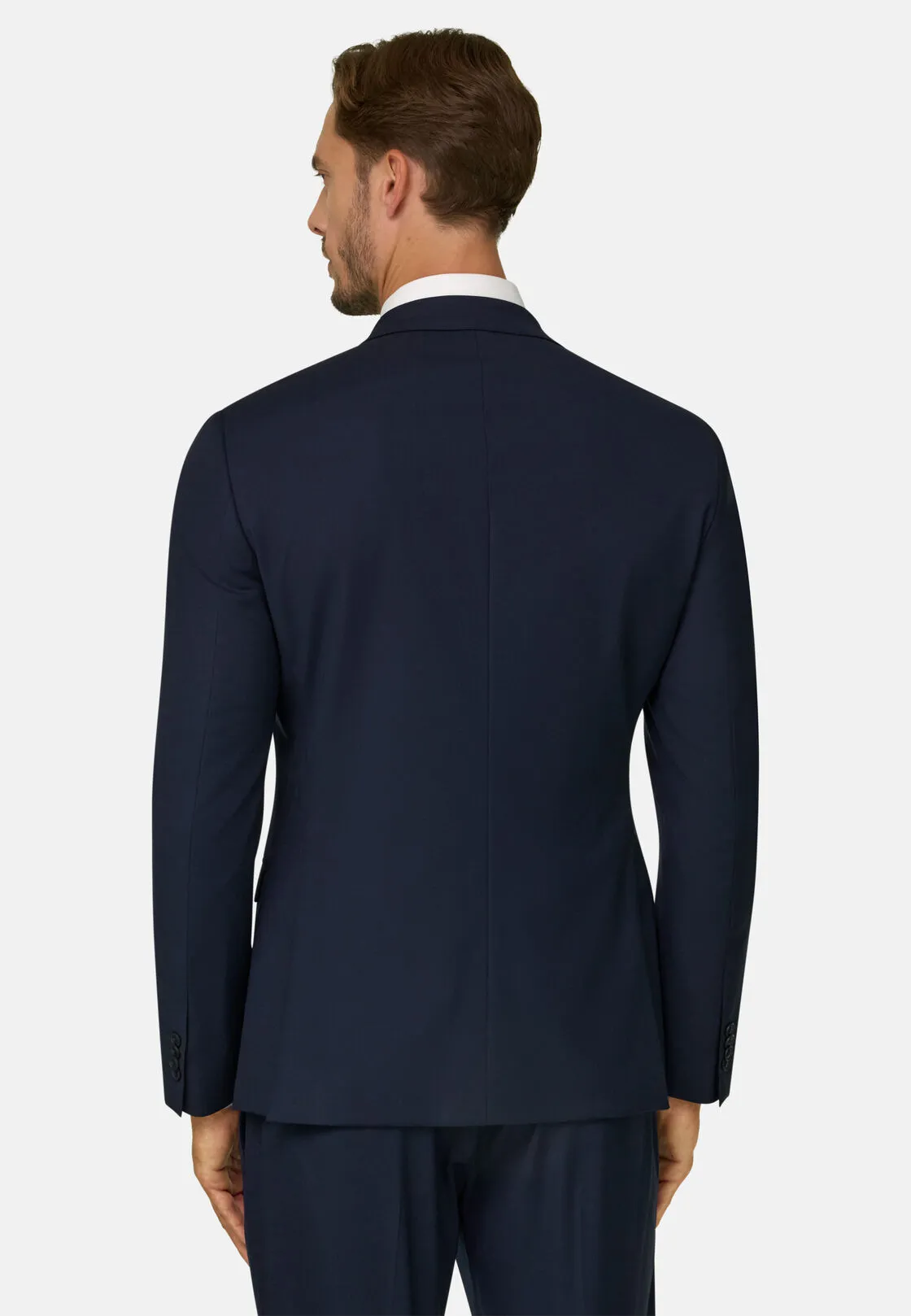 Boggi, Giacca Micro Fantasia Lana Elasticizzata, Uomo, Navy, Taglia: 56 - immagine 4