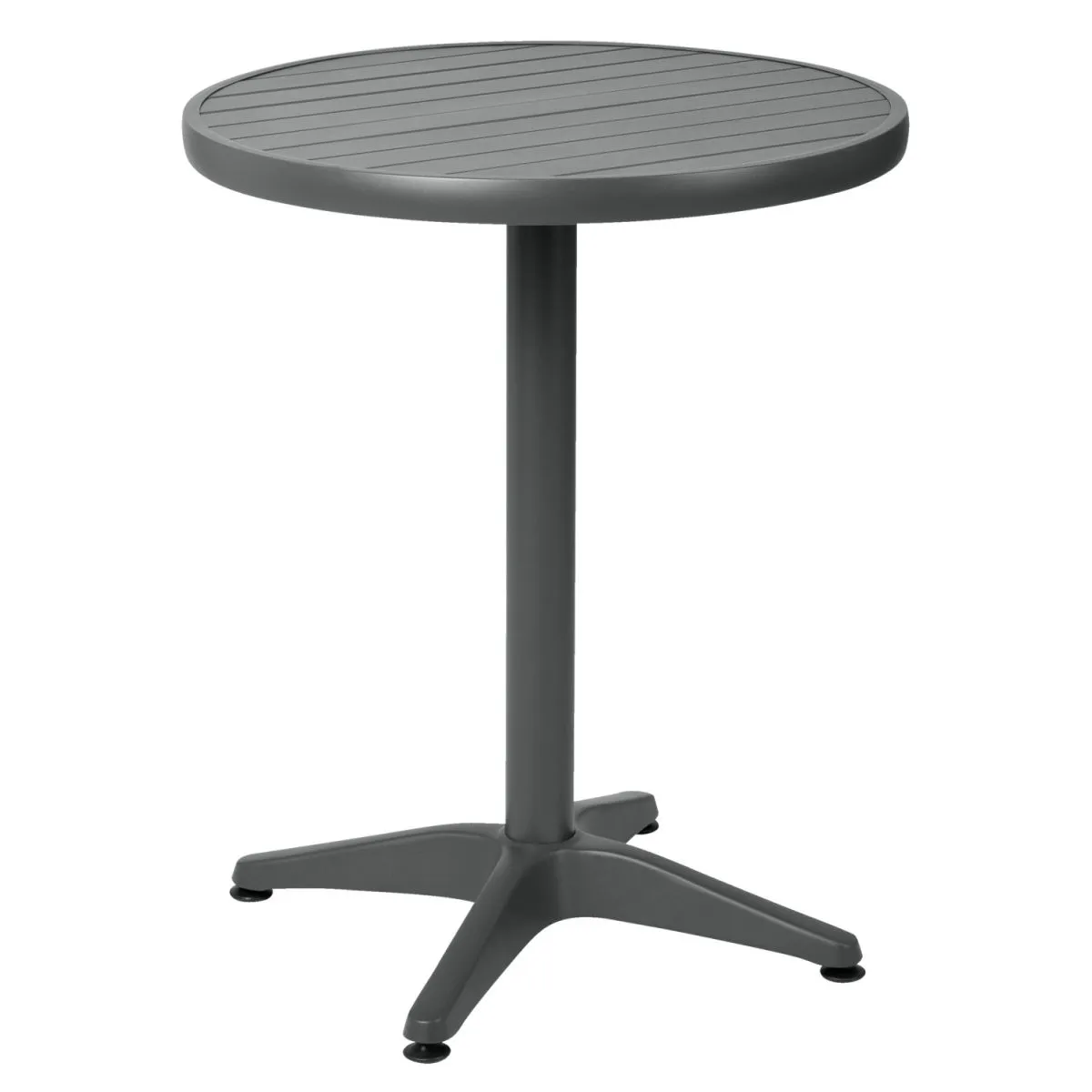 PULSIVA Tavolo da esterno resistente alle intemperie Malvena rotondo; 72x60 cm (HxØ); antracite; rotonda - immagine 1