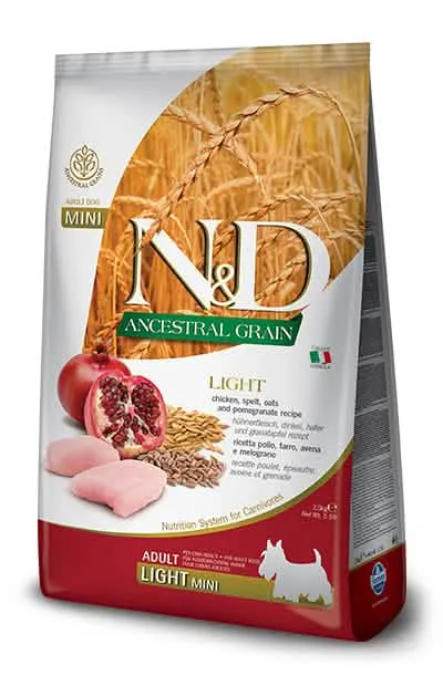 N&d ancestral dog chicken & pomegranate light mini 2,5 kg - immagine 1