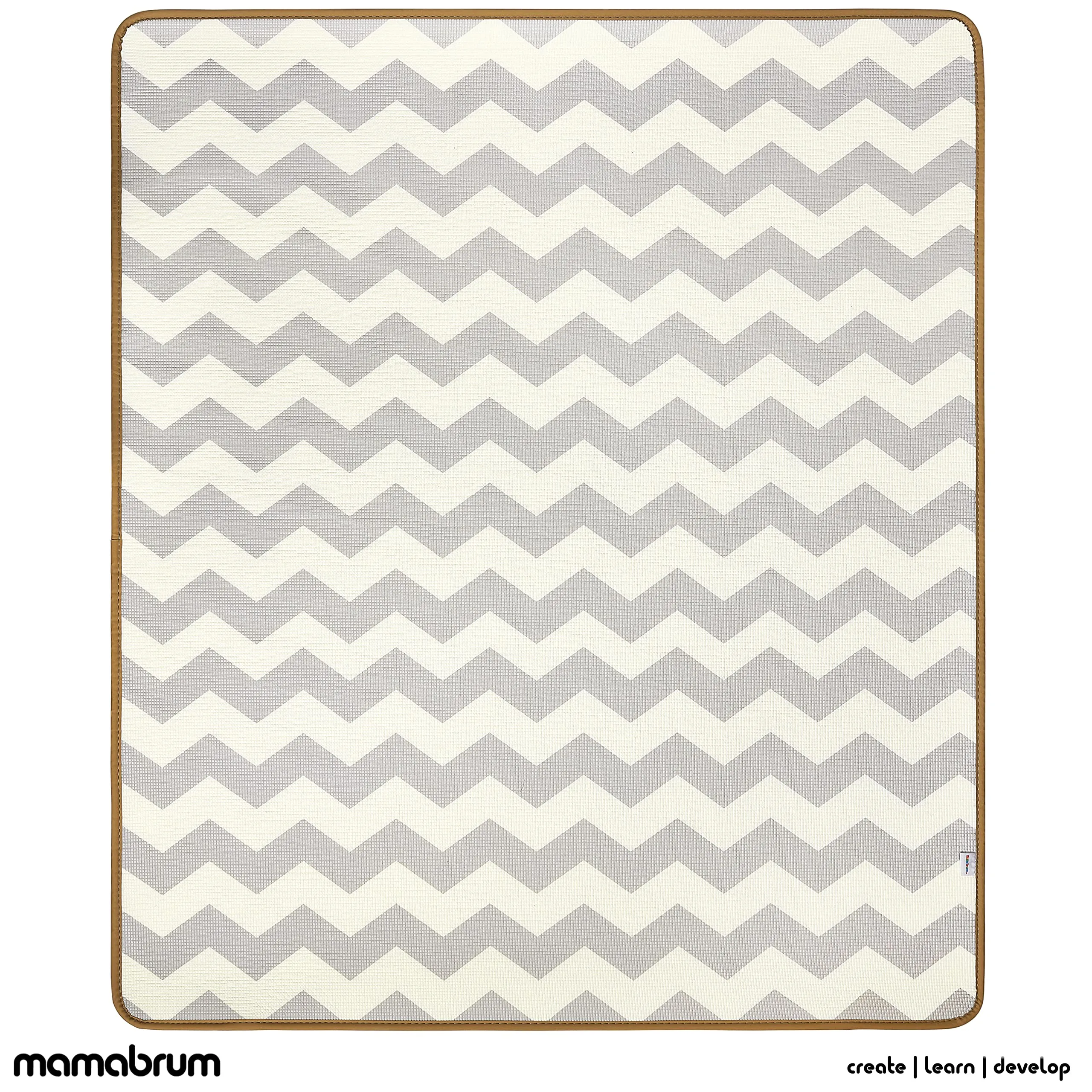 Mamabrum Tappetino da gattonamento pieghevole per bambini - Tappetino da gioco con motivo a zigzag e città, 150 x 180 x 2,0 cm, design su entrambi i lati, superficie antiscivolo in schiuma XPE - immagine 7
