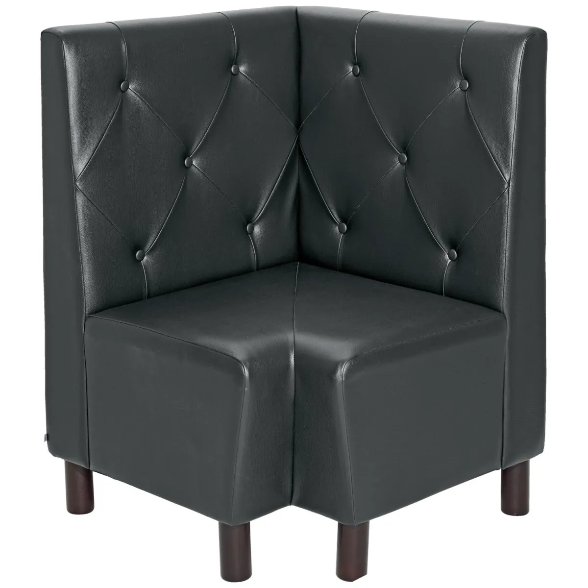 VEGA Panca ad angolo Lerida in similpelle; 75x75x102 cm (LxPxH); nero - immagine 1